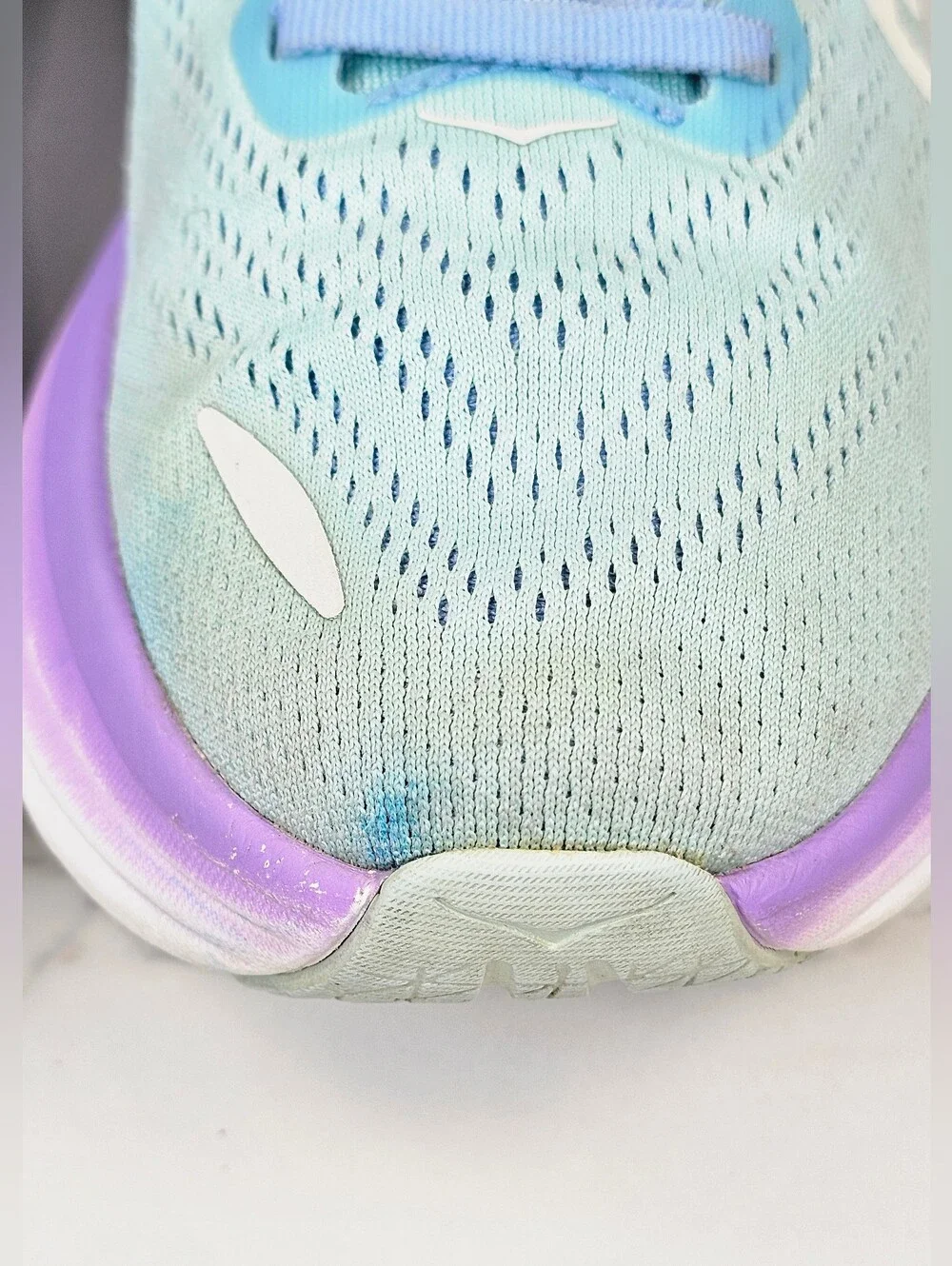 HOKA One One Women's Bondi 8 Running Shoes in Ice Water / Bellwether Blue